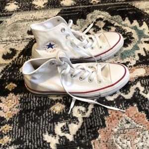 White Converse Hightops